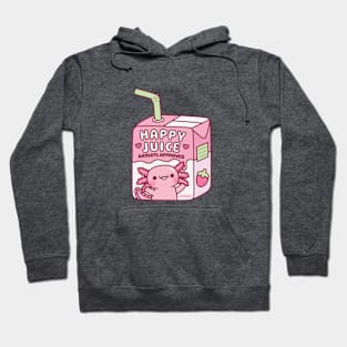 Funny Happy Juice Axolotl Approved Strawberry Juice Box Hoodie